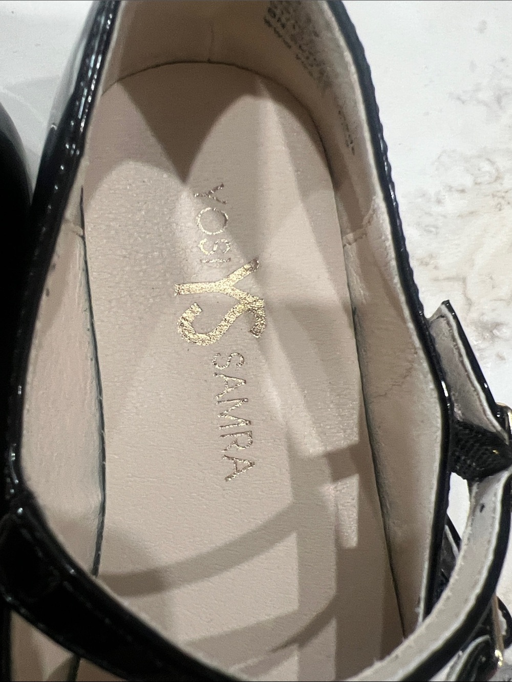 Yosi Samra Black Patent Mary Jane Flats